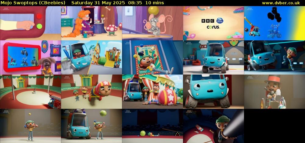 Mojo Swoptops (CBeebies) Saturday 31 May 2025 08:35 - 08:45