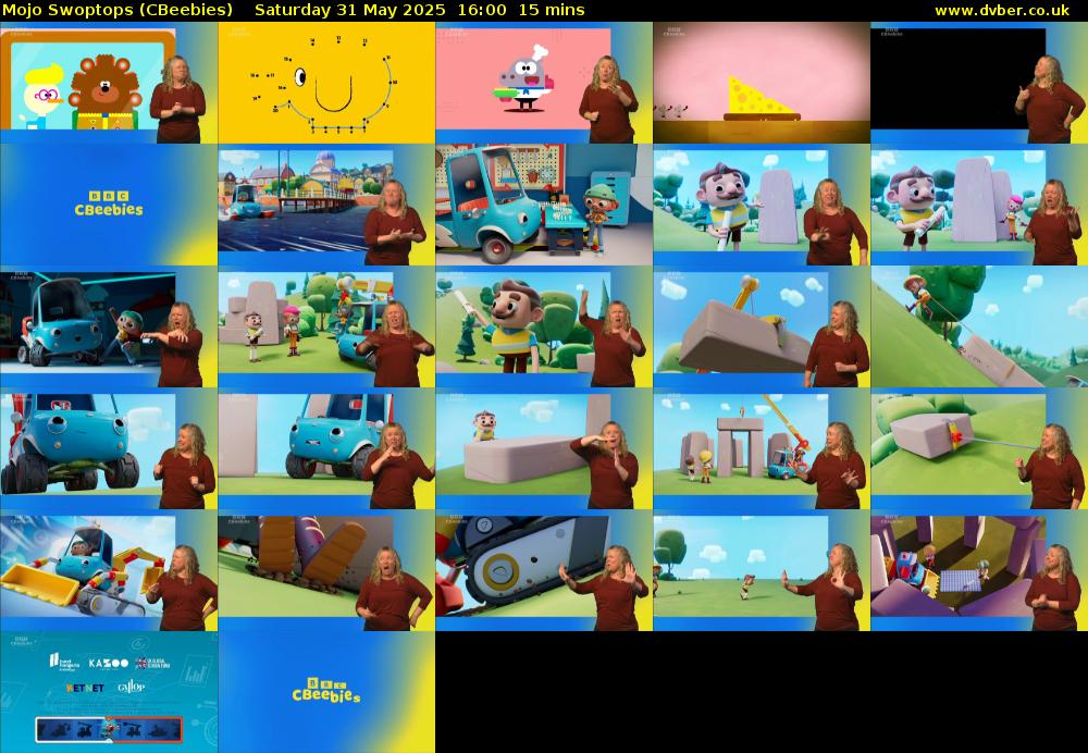 Mojo Swoptops (CBeebies) Saturday 31 May 2025 16:00 - 16:15