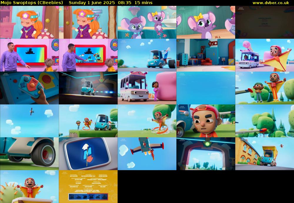 Mojo Swoptops (CBeebies) Sunday 1 June 2025 08:35 - 08:50
