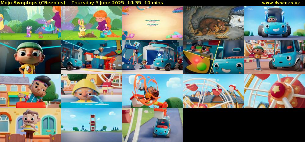 Mojo Swoptops (CBeebies) Thursday 5 June 2025 14:35 - 14:45