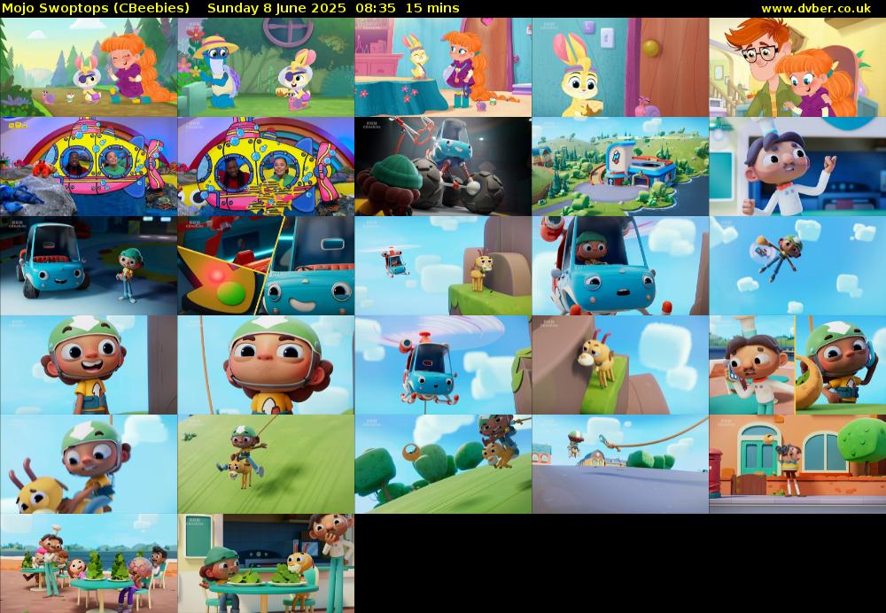 Mojo Swoptops (CBeebies) Sunday 8 June 2025 08:35 - 08:50