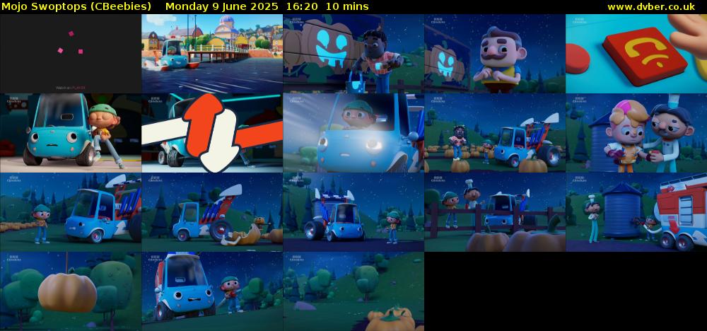 Mojo Swoptops (CBeebies) Monday 9 June 2025 16:20 - 16:30
