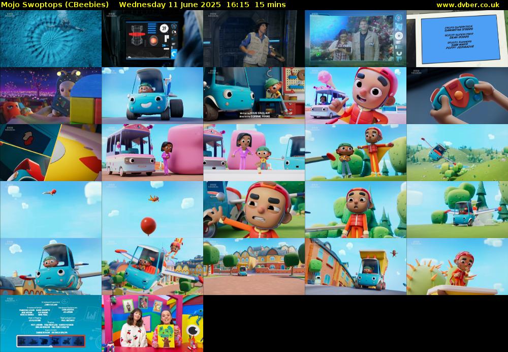Mojo Swoptops (CBeebies) Wednesday 11 June 2025 16:15 - 16:30