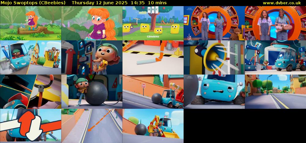 Mojo Swoptops (CBeebies) Thursday 12 June 2025 14:35 - 14:45