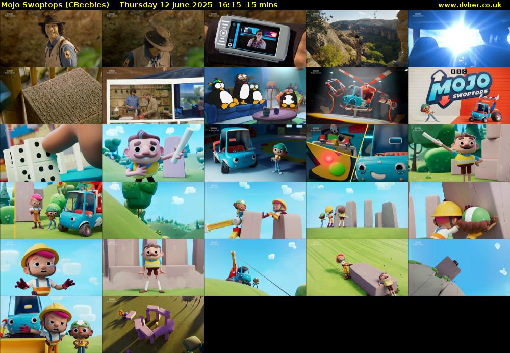 Mojo Swoptops (CBeebies) Thursday 12 June 2025 16:15 - 16:30
