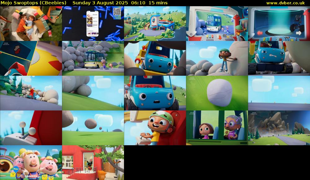 Mojo Swoptops (CBeebies) Sunday 3 August 2025 06:10 - 06:25