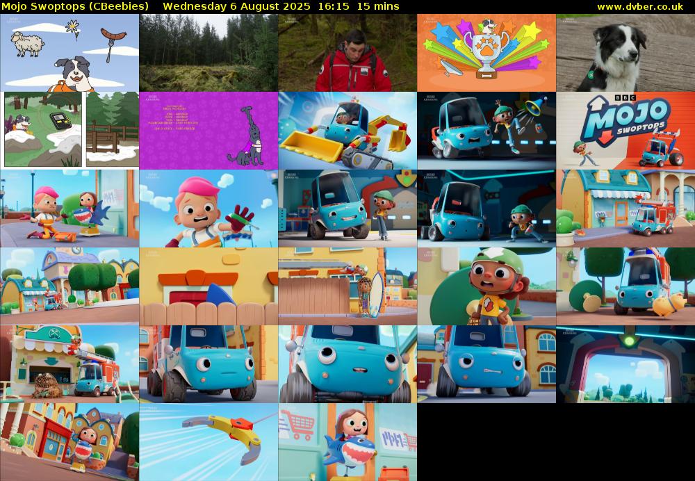 Mojo Swoptops (CBeebies) Wednesday 6 August 2025 16:15 - 16:30