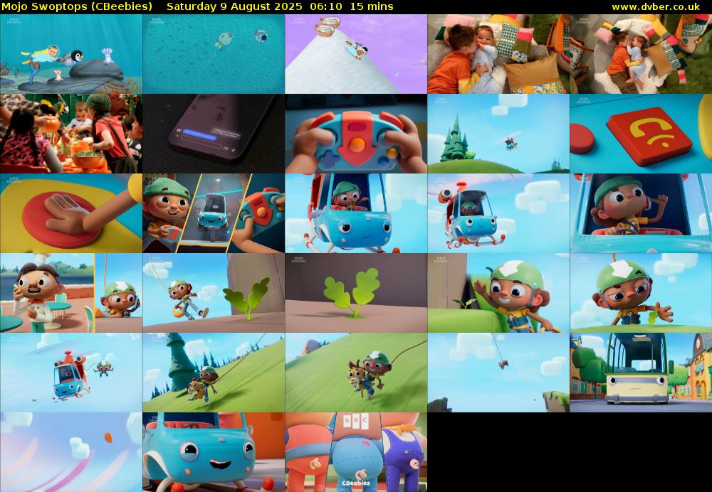 Mojo Swoptops (CBeebies) Saturday 9 August 2025 06:10 - 06:25