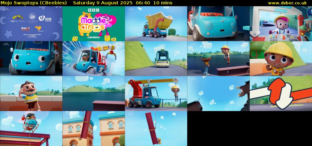 Mojo Swoptops (CBeebies) Saturday 9 August 2025 06:40 - 06:50
