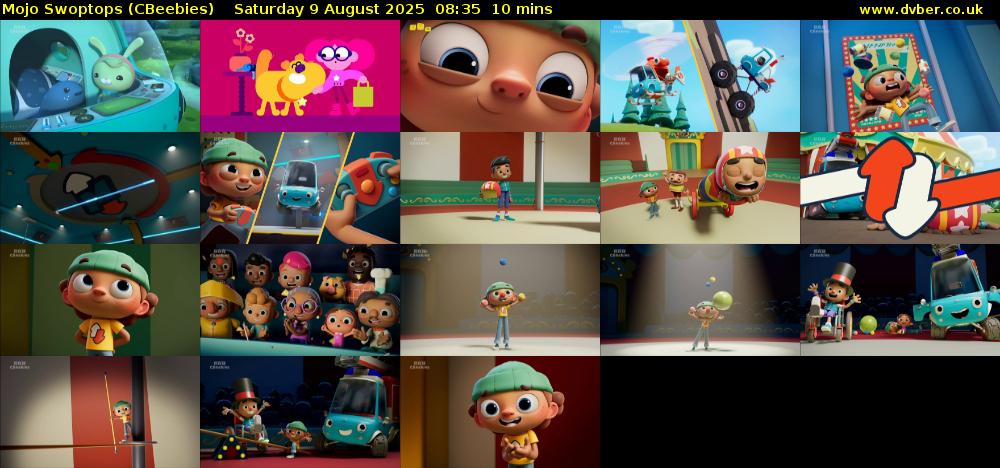 Mojo Swoptops (CBeebies) Saturday 9 August 2025 08:35 - 08:45