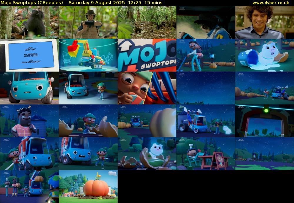 Mojo Swoptops (CBeebies) Saturday 9 August 2025 12:25 - 12:40