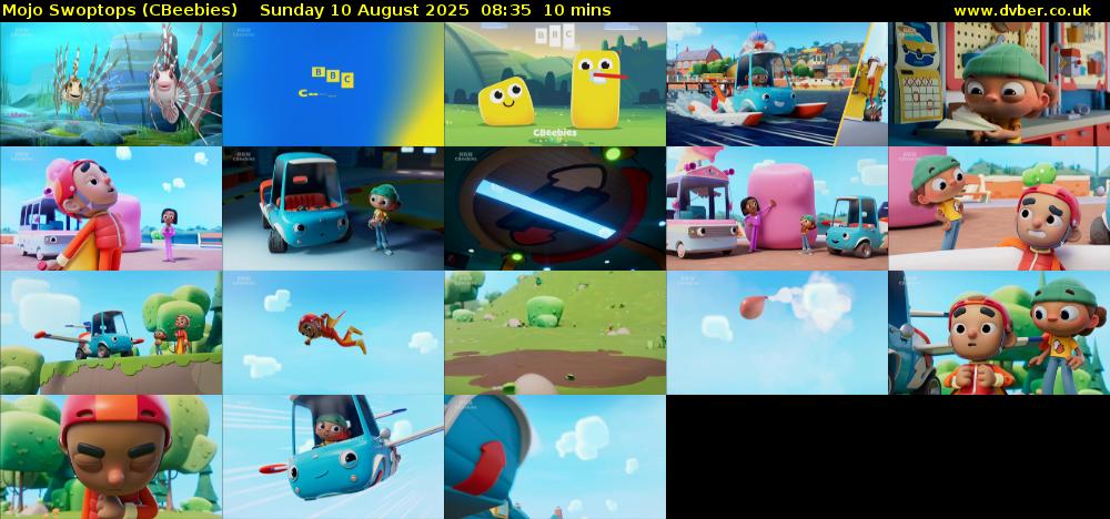 Mojo Swoptops (CBeebies) Sunday 10 August 2025 08:35 - 08:45