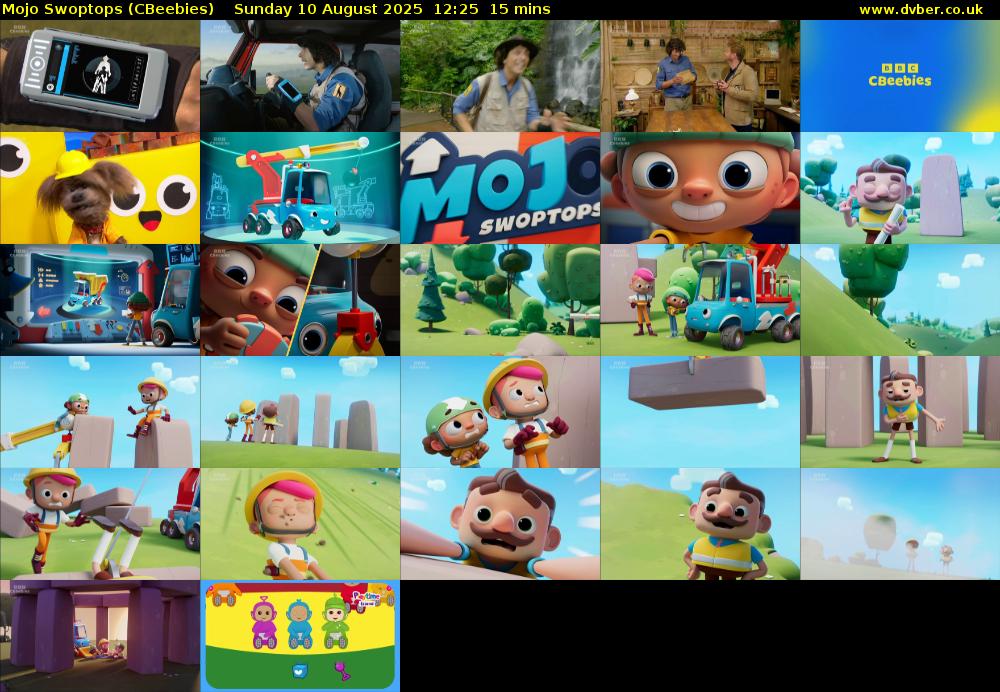 Mojo Swoptops (CBeebies) Sunday 10 August 2025 12:25 - 12:40