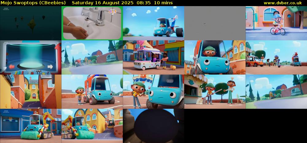 Mojo Swoptops (CBeebies) Saturday 16 August 2025 08:35 - 08:45
