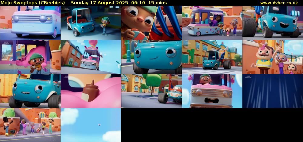 Mojo Swoptops (CBeebies) Sunday 17 August 2025 06:10 - 06:25