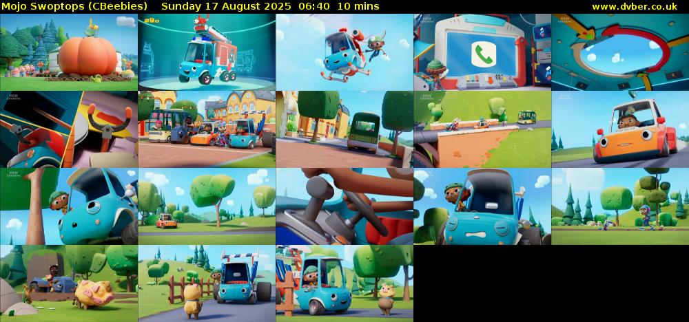 Mojo Swoptops (CBeebies) Sunday 17 August 2025 06:40 - 06:50