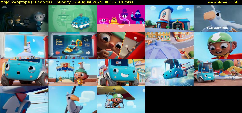 Mojo Swoptops (CBeebies) Sunday 17 August 2025 08:35 - 08:45