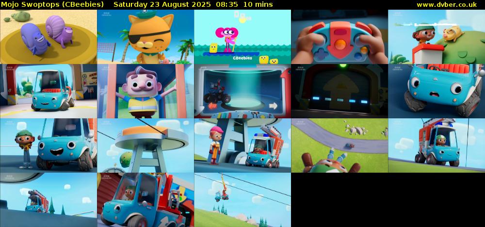 Mojo Swoptops (CBeebies) Saturday 23 August 2025 08:35 - 08:45