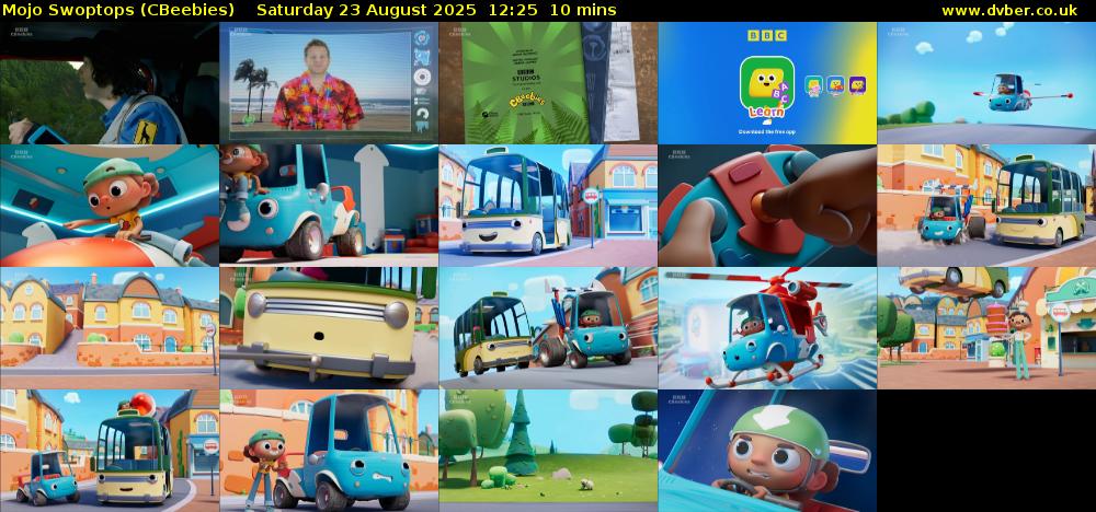 Mojo Swoptops (CBeebies) Saturday 23 August 2025 12:25 - 12:35