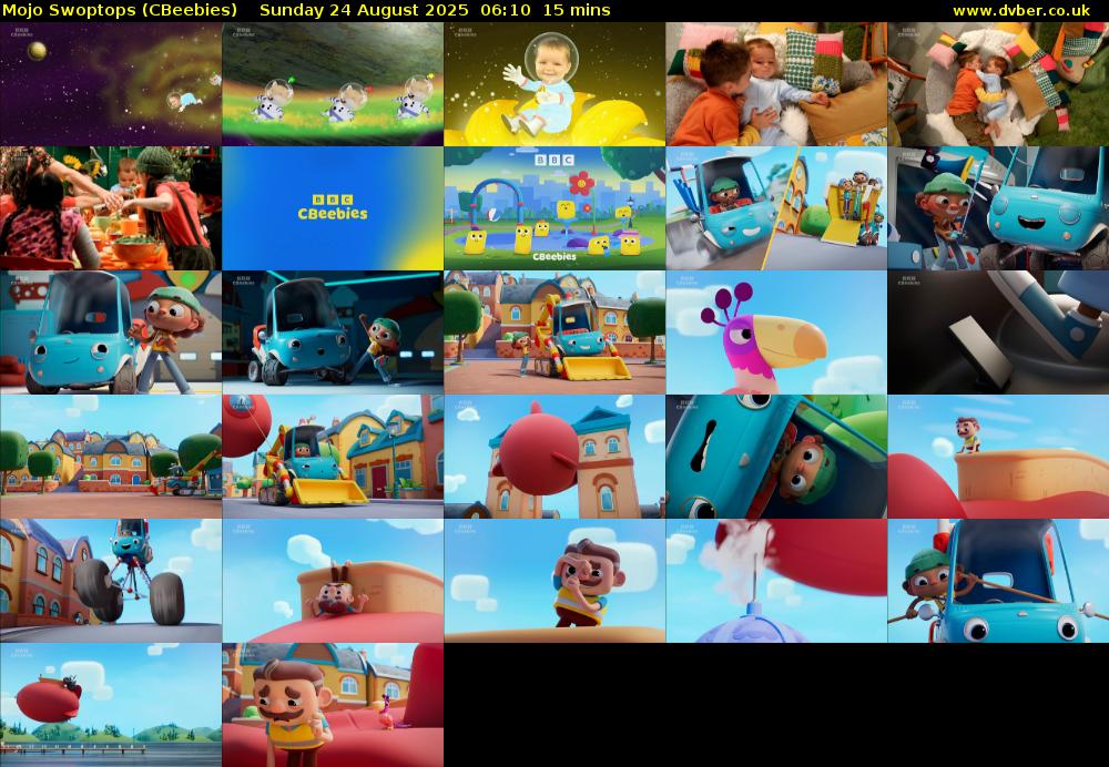 Mojo Swoptops (CBeebies) Sunday 24 August 2025 06:10 - 06:25