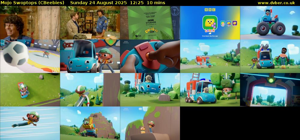 Mojo Swoptops (CBeebies) Sunday 24 August 2025 12:25 - 12:35