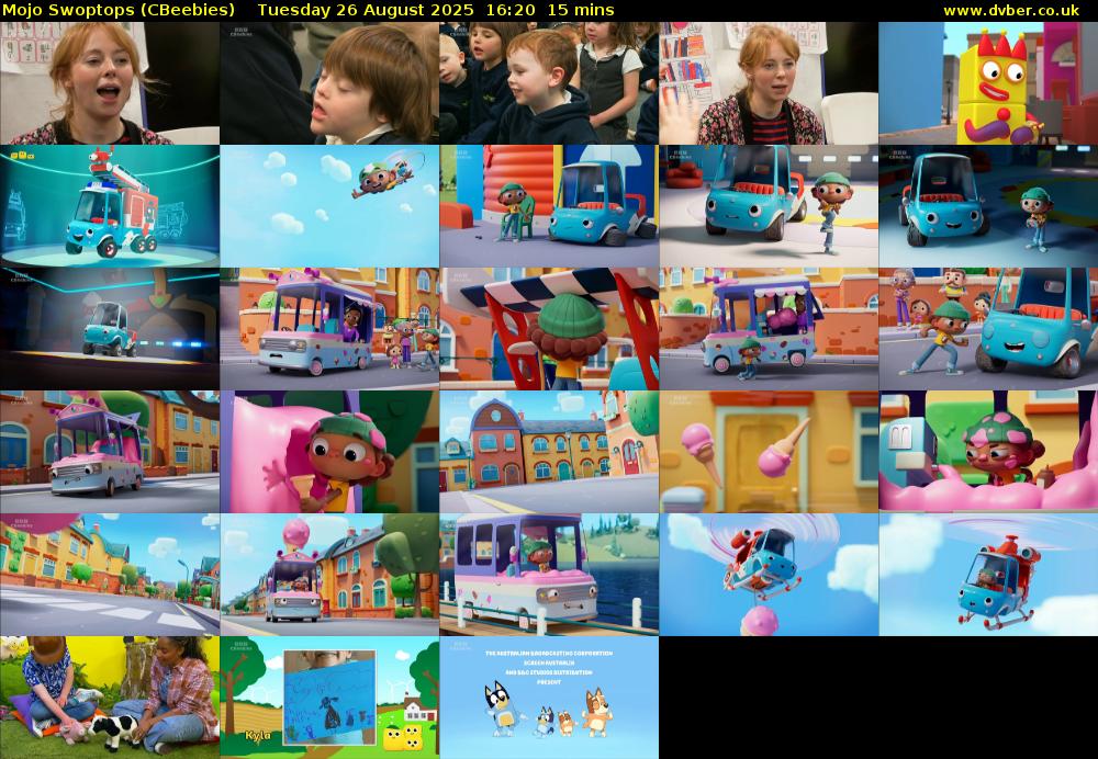 Mojo Swoptops (CBeebies) Tuesday 26 August 2025 16:20 - 16:35