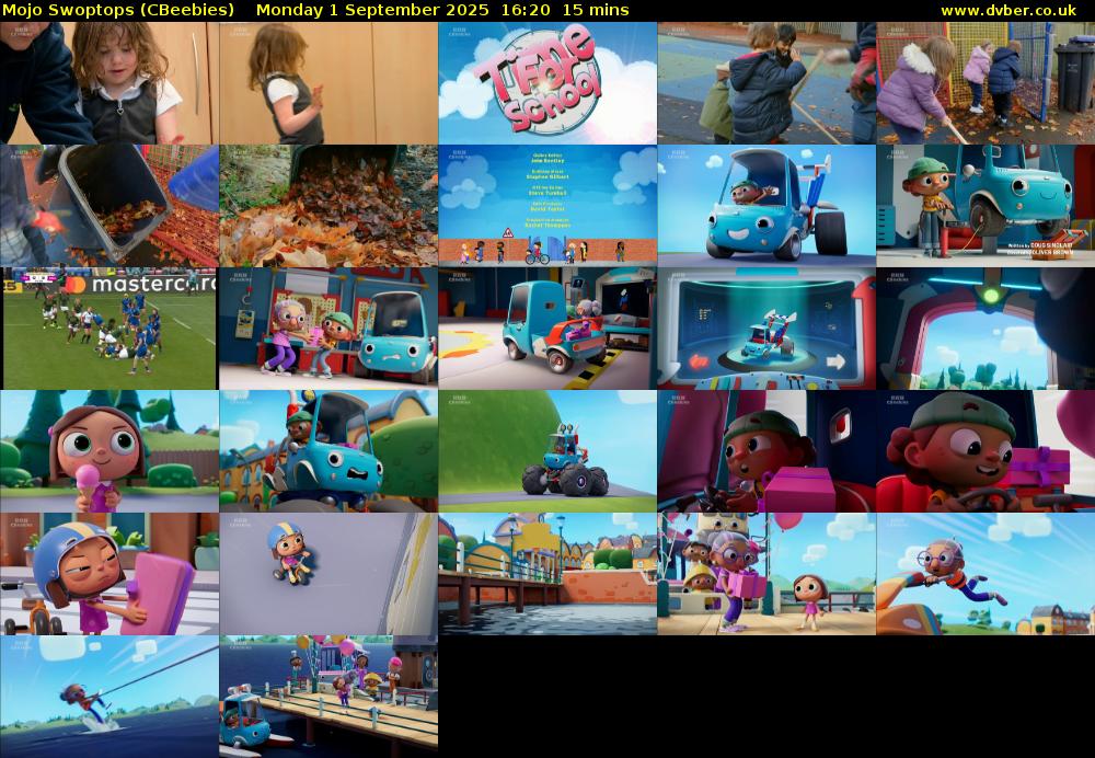 Mojo Swoptops (CBeebies) Monday 1 September 2025 16:20 - 16:35