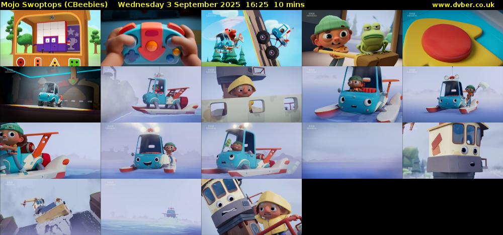 Mojo Swoptops (CBeebies) Wednesday 3 September 2025 16:25 - 16:35