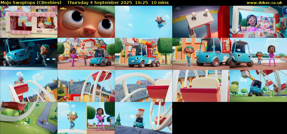 Mojo Swoptops (CBeebies) Thursday 4 September 2025 16:25 - 16:35