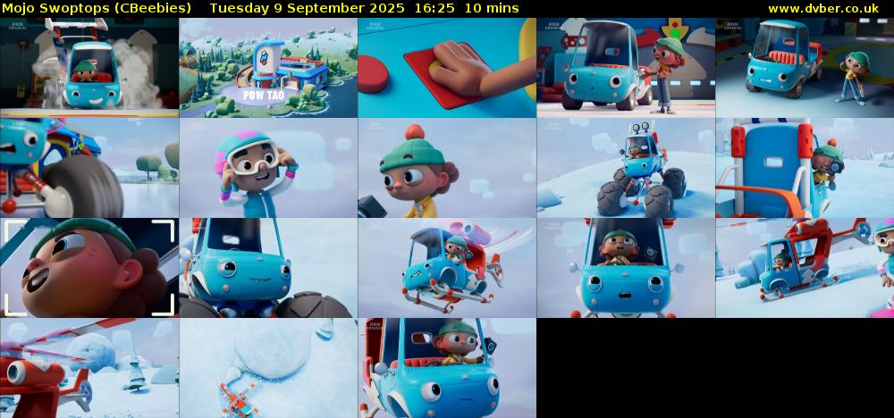 Mojo Swoptops (CBeebies) Tuesday 9 September 2025 16:25 - 16:35