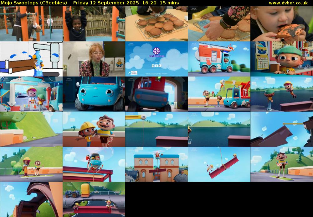 Mojo Swoptops (CBeebies) Friday 12 September 2025 16:20 - 16:35