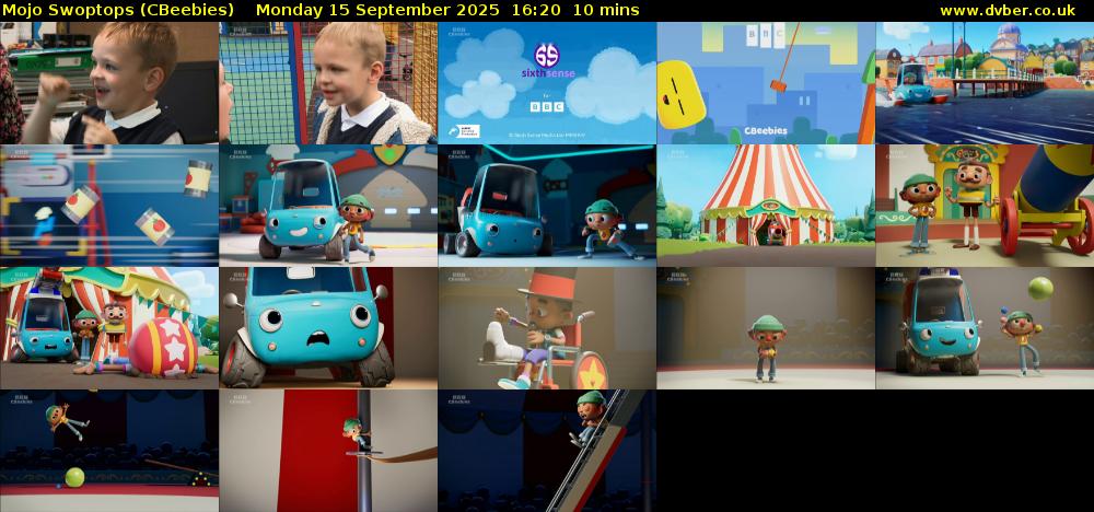 Mojo Swoptops (CBeebies) Monday 15 September 2025 16:20 - 16:30