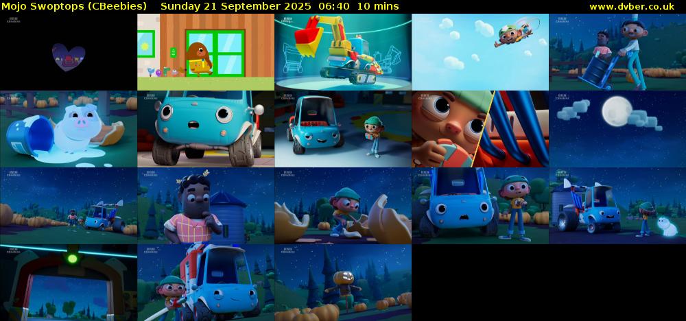 Mojo Swoptops (CBeebies) Sunday 21 September 2025 06:40 - 06:50