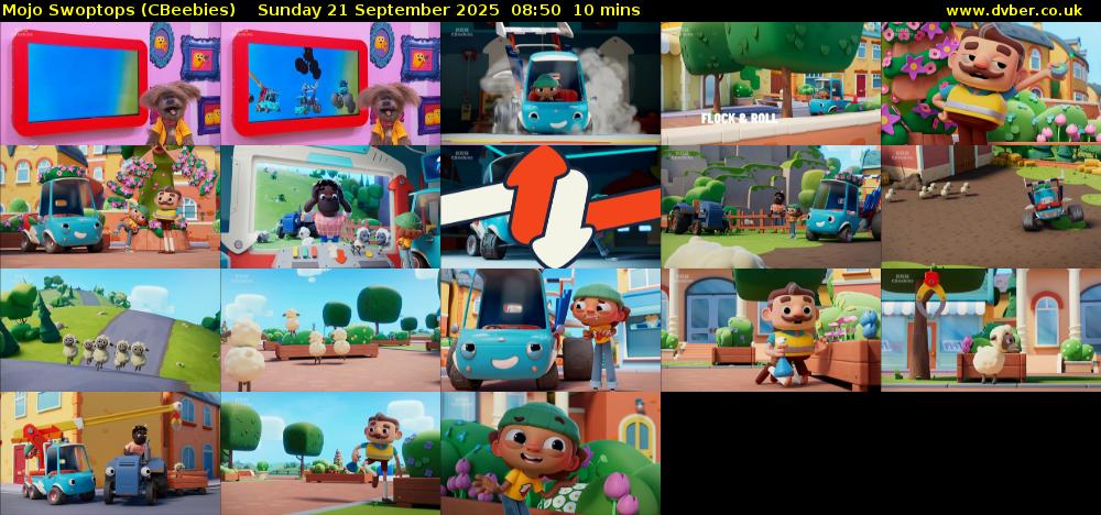 Mojo Swoptops (CBeebies) Sunday 21 September 2025 08:50 - 09:00