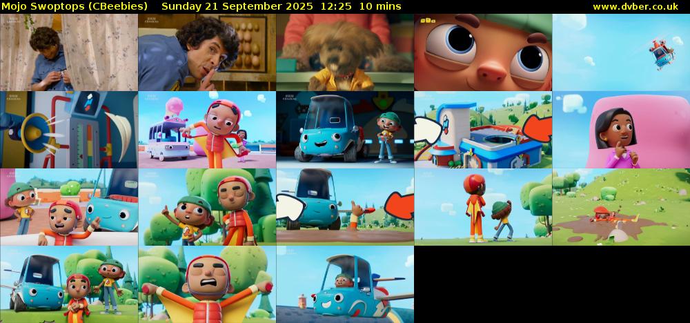 Mojo Swoptops (CBeebies) Sunday 21 September 2025 12:25 - 12:35