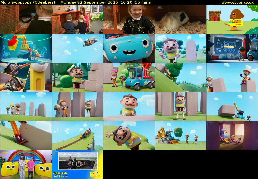 Mojo Swoptops (CBeebies) Monday 22 September 2025 16:20 - 16:35