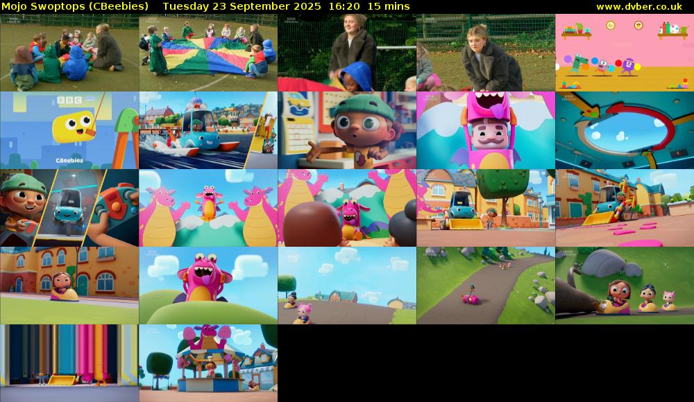 Mojo Swoptops (CBeebies) Tuesday 23 September 2025 16:20 - 16:35