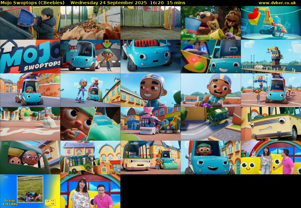 Mojo Swoptops (CBeebies) Wednesday 24 September 2025 16:20 - 16:35