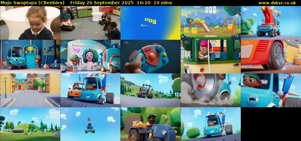 Mojo Swoptops (CBeebies) Friday 26 September 2025 16:20 - 16:30