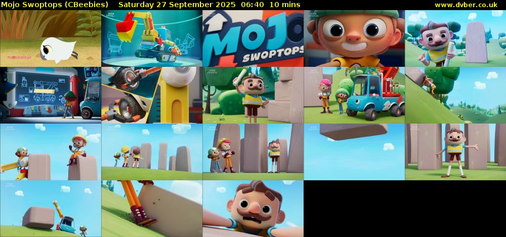 Mojo Swoptops (CBeebies) Saturday 27 September 2025 06:40 - 06:50