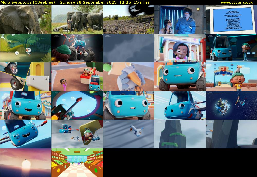 Mojo Swoptops (CBeebies) Sunday 28 September 2025 12:25 - 12:40