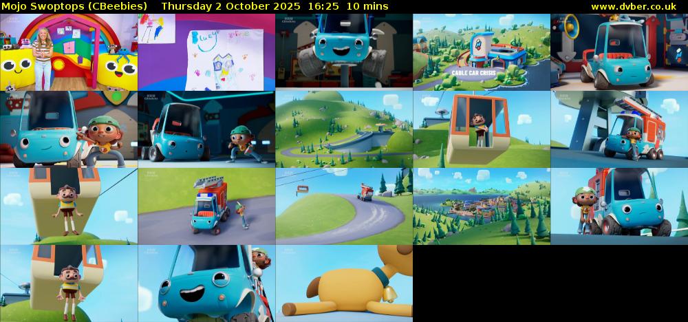 Mojo Swoptops (CBeebies) Thursday 2 October 2025 16:25 - 16:35