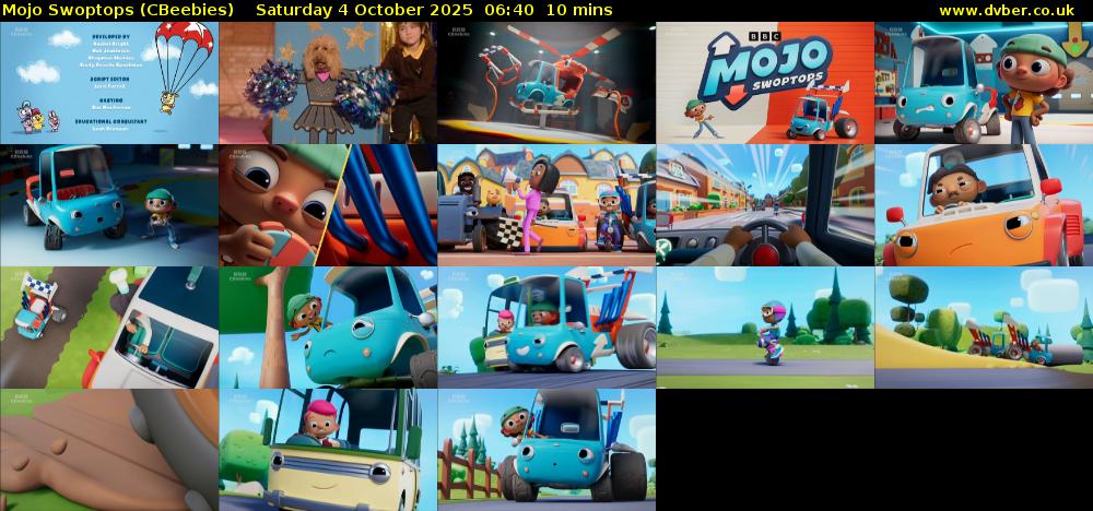 Mojo Swoptops (CBeebies) Saturday 4 October 2025 06:40 - 06:50
