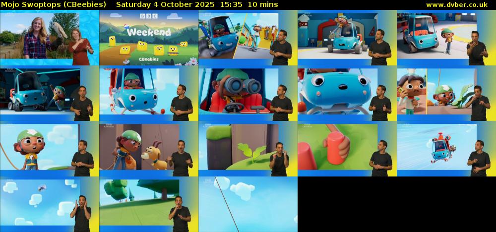 Mojo Swoptops (CBeebies) Saturday 4 October 2025 15:35 - 15:45