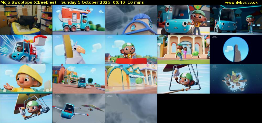 Mojo Swoptops (CBeebies) Sunday 5 October 2025 06:40 - 06:50