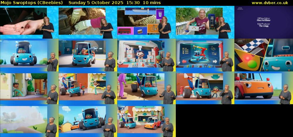 Mojo Swoptops (CBeebies) Sunday 5 October 2025 15:30 - 15:40