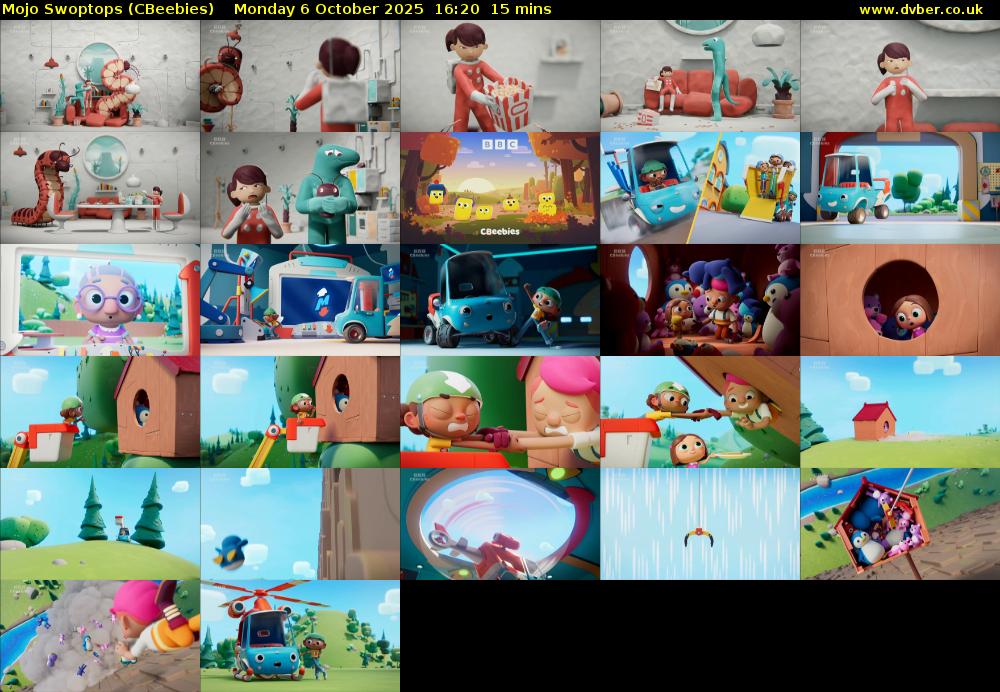 Mojo Swoptops (CBeebies) Monday 6 October 2025 16:20 - 16:35