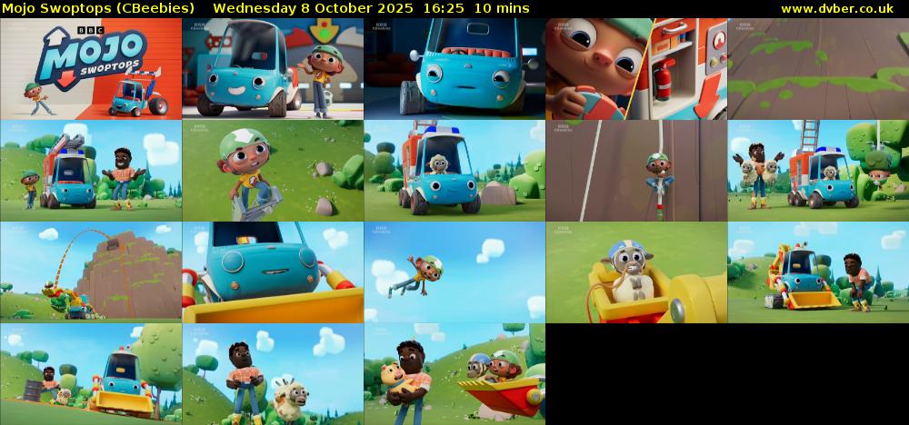 Mojo Swoptops (CBeebies) Wednesday 8 October 2025 16:25 - 16:35