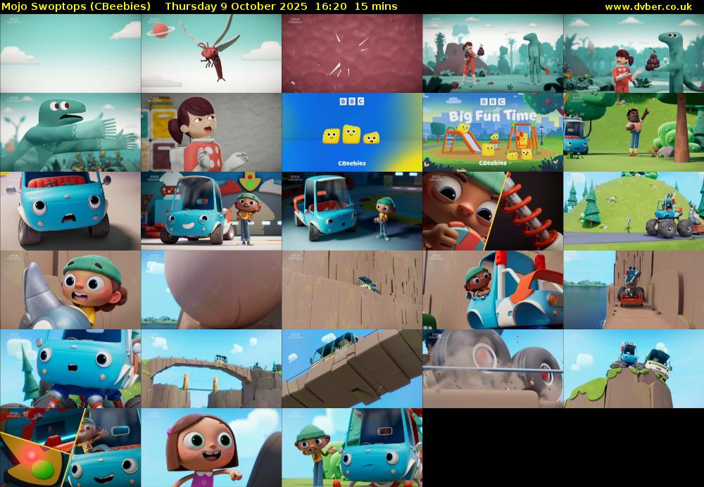 Mojo Swoptops (CBeebies) Thursday 9 October 2025 16:20 - 16:35