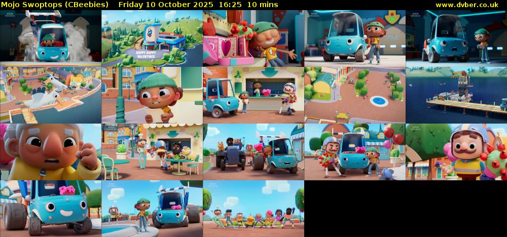 Mojo Swoptops (CBeebies) Friday 10 October 2025 16:25 - 16:35
